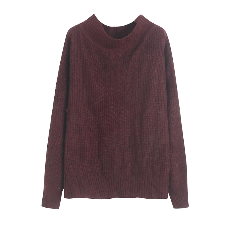 

Sweet Sle Thiened Long Sve Pure Color Hoodie Women's Knitted Sweater Winter New Arrival Versatile f High Collar Swe...