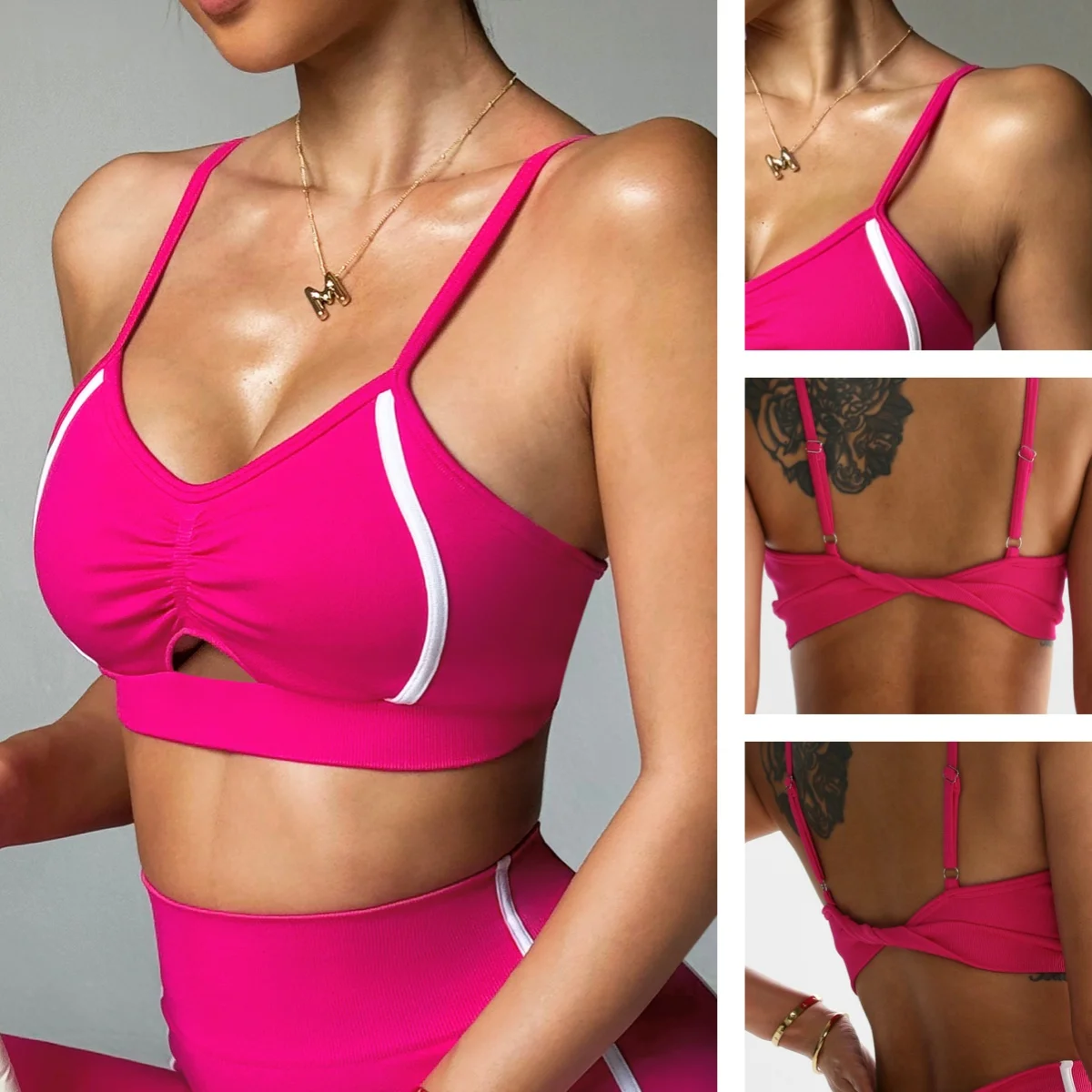 Women's Yoga Bra Cross Back Design Quick Dry Fitness Top Seamless Comfortable Breathable Sports Underwear ﻿ ﻿ ﻿ ﻿