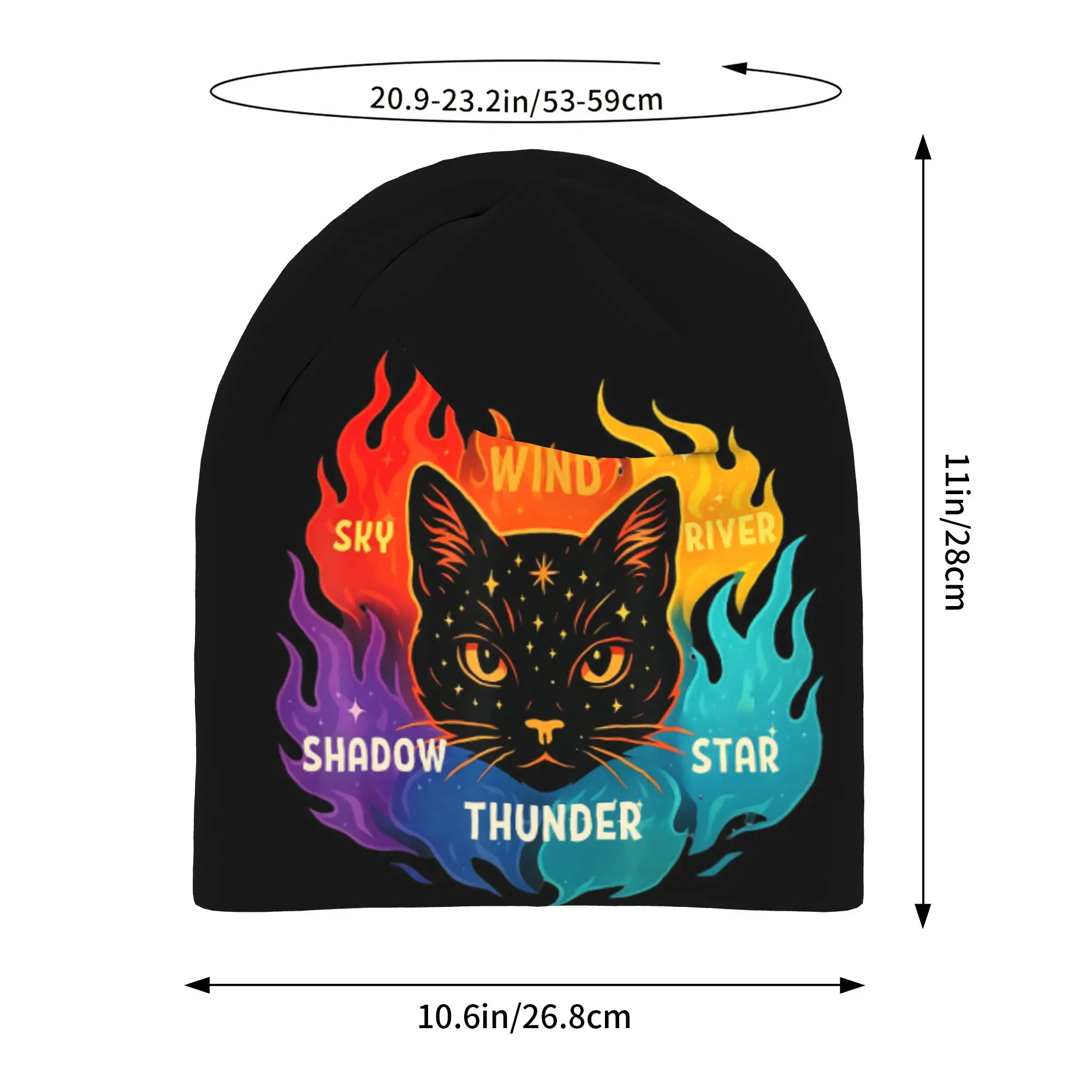 Gorros   Fashion Hats Wind Shadow River Star Thunder Cat Thin Hat Bonnet Hipster Skullies Beanies Caps Men Women's Earmuffs