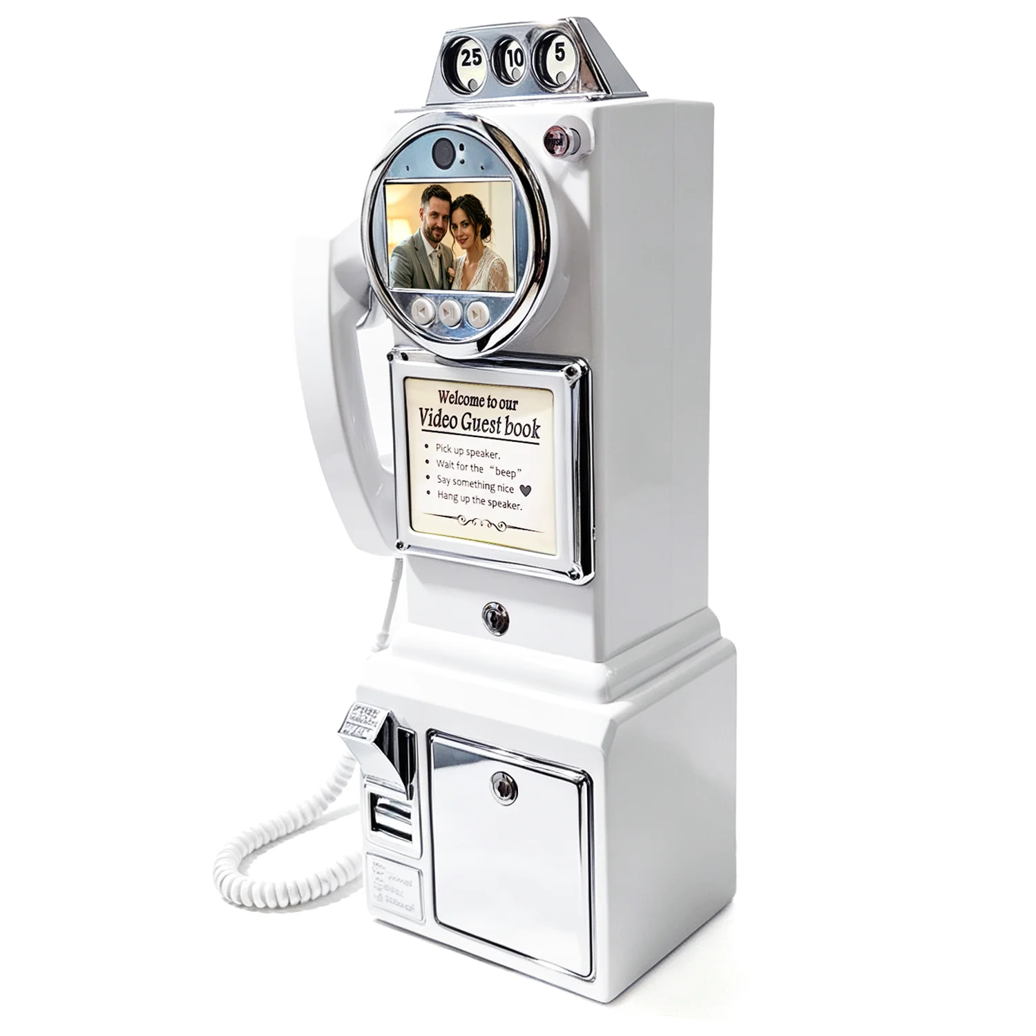 Video Guestbook 2K Video Message Telephone Wedding phone Retro For Weddings Banquet Birthday Party Blessing Video Sign-in Record