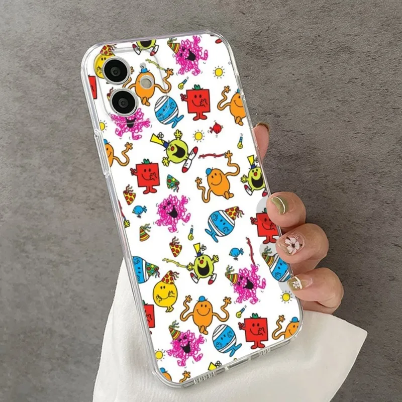 15pro Mr Men L-little Miss  Phone Case FOR IPhone 14 13 12 11 Pro 14 15 Plus 13 Pro MAX XR XS Transparent Covers