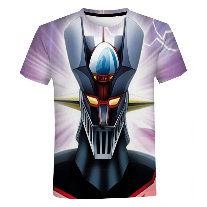 

New Anime Mazinger Z 3D Printing T-shirt Summer Men's and Women's Fashion Cool Oversized T-shirt Harajuku Style Street Shirt