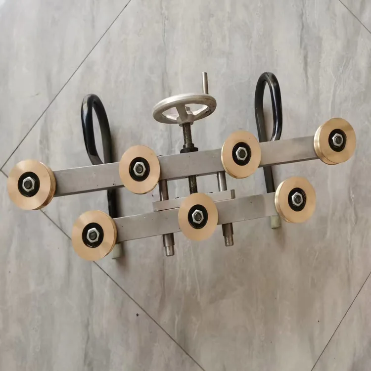 Railway maintenance seven-wheel straightener tram line copper wheel straightener