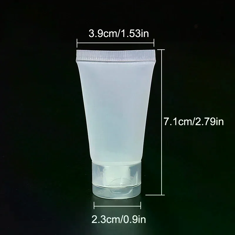 10Pcs 15ml-100ml Empty Squeeze Containers PE Lip Gloss Tubes Bottle Sample Bottle Refillable Lip Gloss Cream Tube DIY Container