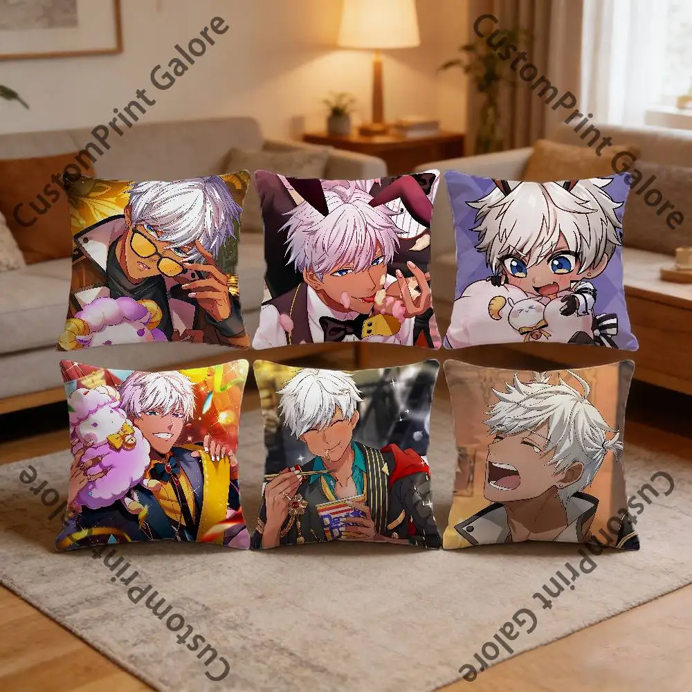 

Mammon HD Print Square Pillow Cover Polyester Lightweight Customizable for Home Office Sofa Decor