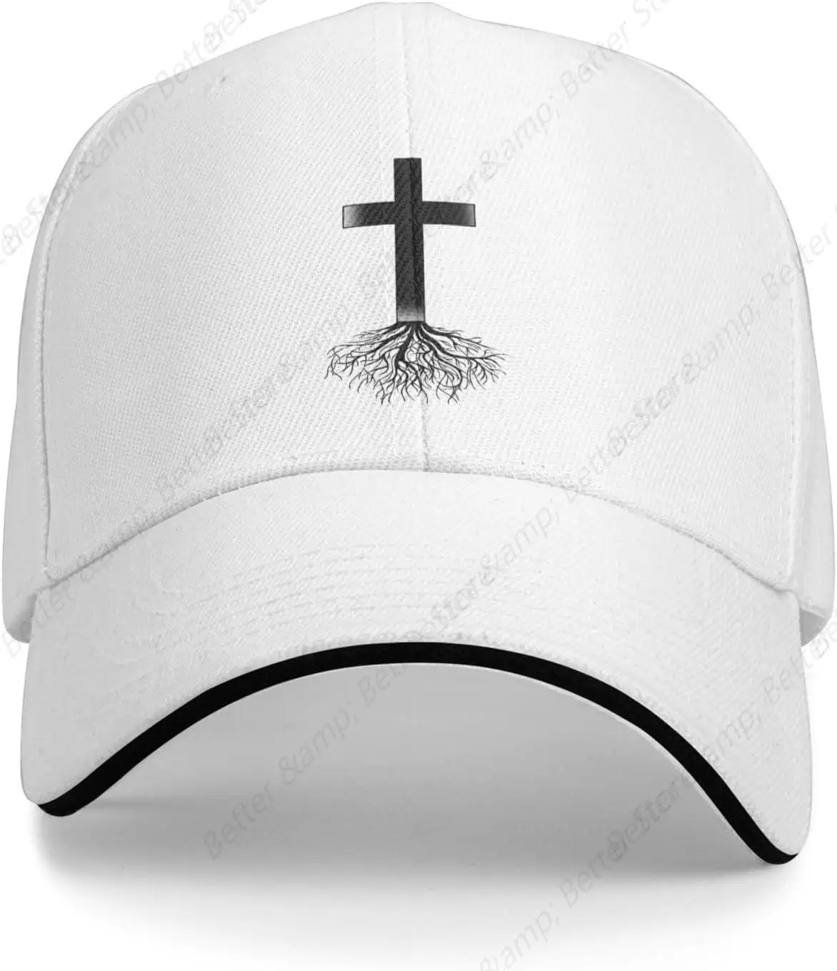 Christian Cross Roots Jesus Christ Washed Men's Baseball Cap Cycling Trucker Snapback Caps Dad Hat Golf Hats