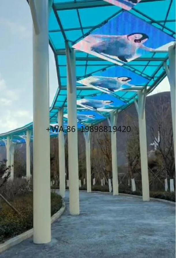 3D Transparent LED Grid Module Display for Shopping Window Glass Advertising Screen