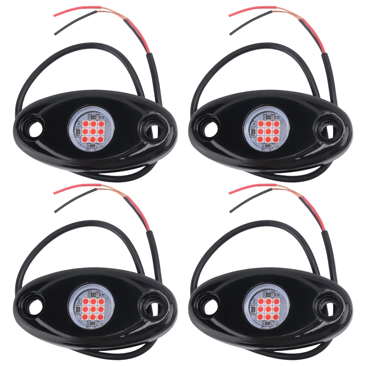 QUAI-IT4 القرون LED مجموعة أضواء الصخور مقاوم للماء Underglow LED النيون درب تلاعب أضواء لشاحنة جيب ATV رابتور الطرق الوعرة