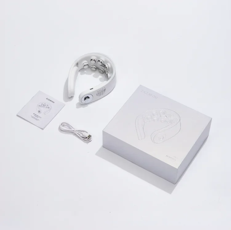 جهاز تدليك الرقبة الصوتي الذكي من المصنع مع اهتزاز نبض الحرارة وإضاءة LED لتخفيف الرقبة المنزلية والشحن السريع #5