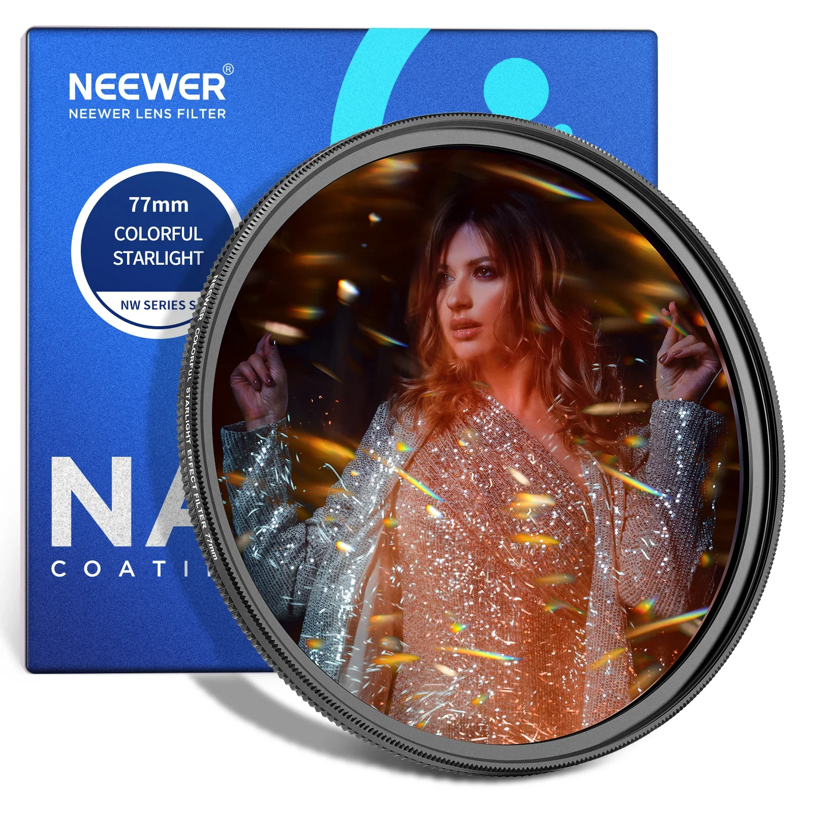

Цветной фильтр для объектива камеры NEEWER Starlight с эффектом бликов, 58 мм, 67 мм, 7 мм, 77 мм, 82 мм