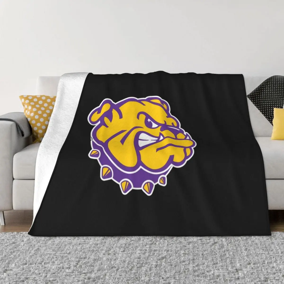 

The Western Illinois Iconic Throw Blanket Soft Beds Multi-Purpose Blankets