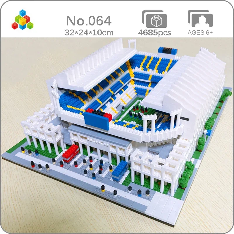 

YZ 064 World Architecture Football Malaga La Rosaleda Stadium Soccer Field Sport Mini Diamond Blocks Bricks Building Toy No Box