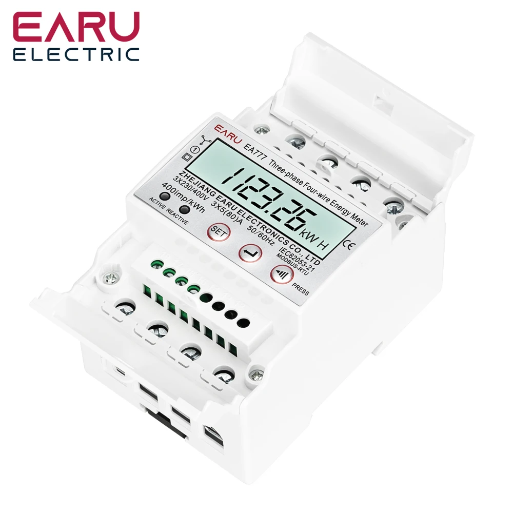 EARU Dreiphasiger Digitaler Bidirektionaler Stromverbrauchsmesser kWh Elektrizitätsenergie-Monitor mit RS485 LCD-Hintergrundbeleuchtung – Detail 18
