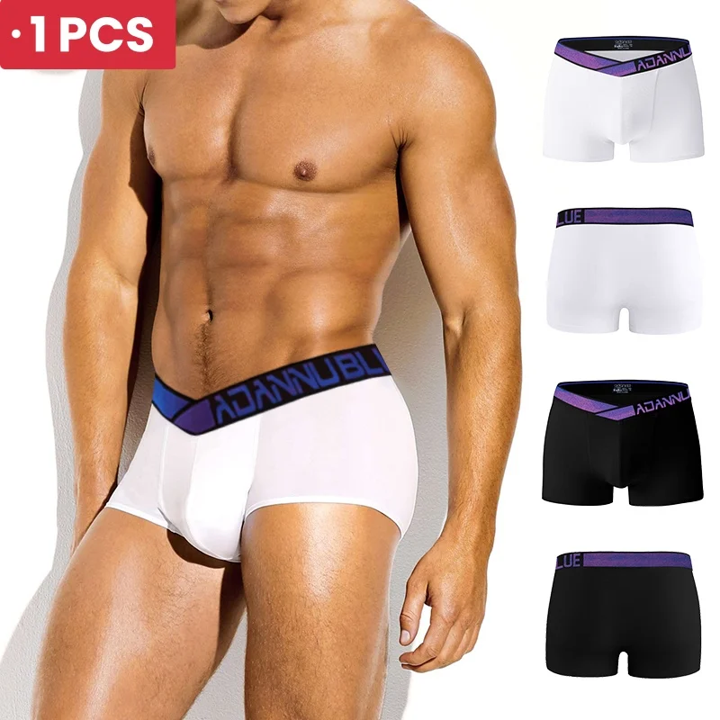 1 PCS ADANNU Men Underwear Boxer Modal Breathable Comfortable Underpants Male Panties Cueca Tanga Men Boxers Shorts Calzoncillo