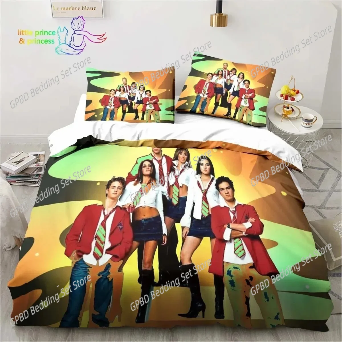 

Band RBD Comfortable Duvet Quilt Cover Pillowcase Bedding Set Children Bedroom Decoration Home Textile