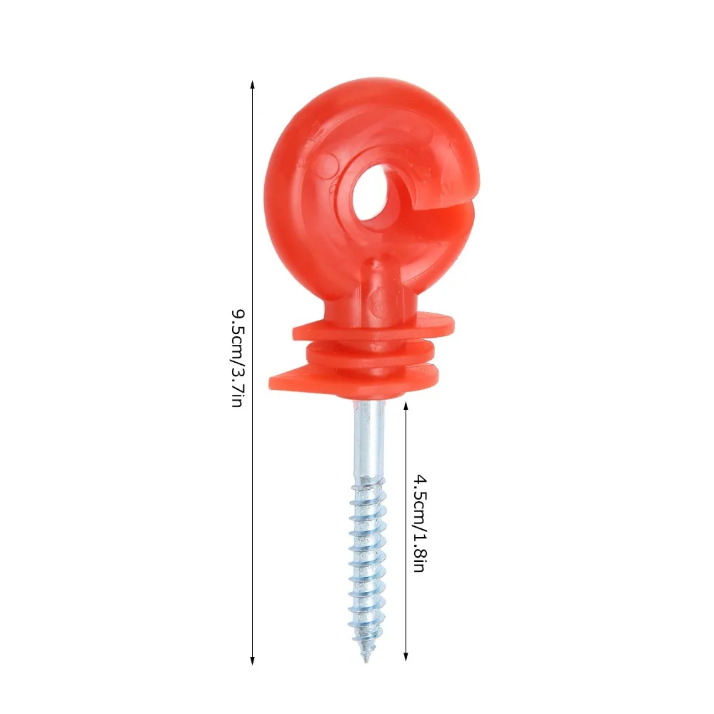 50Pcs Screw In Design Fence Insulator Sun Protection Rainproof Electric Fence Insulators Durable Steel view 6