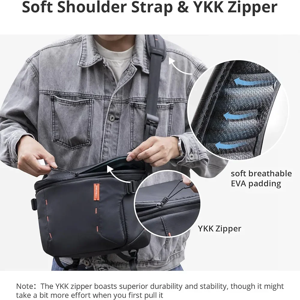PGYTECH OneMo حقيبة رافعة 7L 11L حقيبة كاميرا كروس لكاميرات DSLR وكاميرات بدون مرآة، حقيبة تصوير للرجال والنساء الأحدث