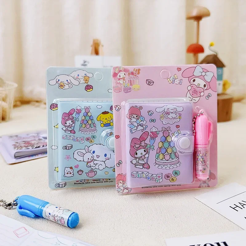 Sanrio Kuromi Diary Set Cute Cartoon Cinnamoroll My Melody MIini Portable School Supplies Fashion Stationery Holiday Gifts