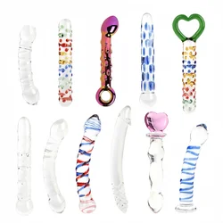 Adult Anal Sex Toys with Crystal Glass Dildo Beads G-Spot Butt Plug for Women Massager Vagina Stimulate Anue Phallus Collection