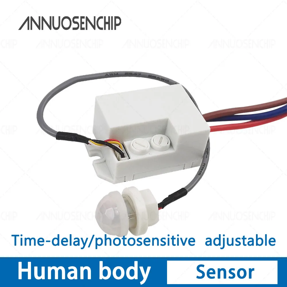

Миниатюрный инфракрасный датчик присутствия человека 110В/220В с регулируемой задержкой, раздельный умный индукционный выключатель для домашней автоматизации