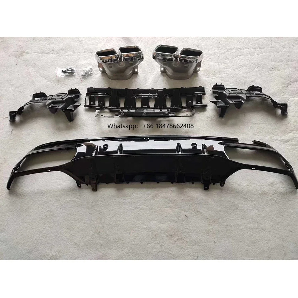 

ABS Rear Bumper Diffuser Splitter With BigTips for W205 S205 C180 C200 C300 C400 C450 C43 C63 Sports Bumper 2015+