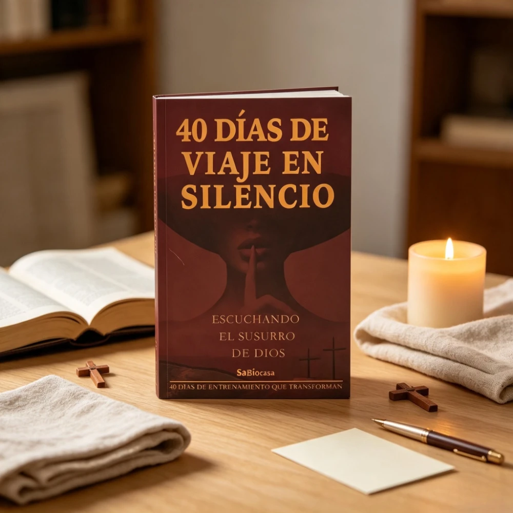 40 Days of Silent Journey in Spanish, Spiritual Practice Reading, Listening to God Whisper, Self Growth, Healing, Faith Books