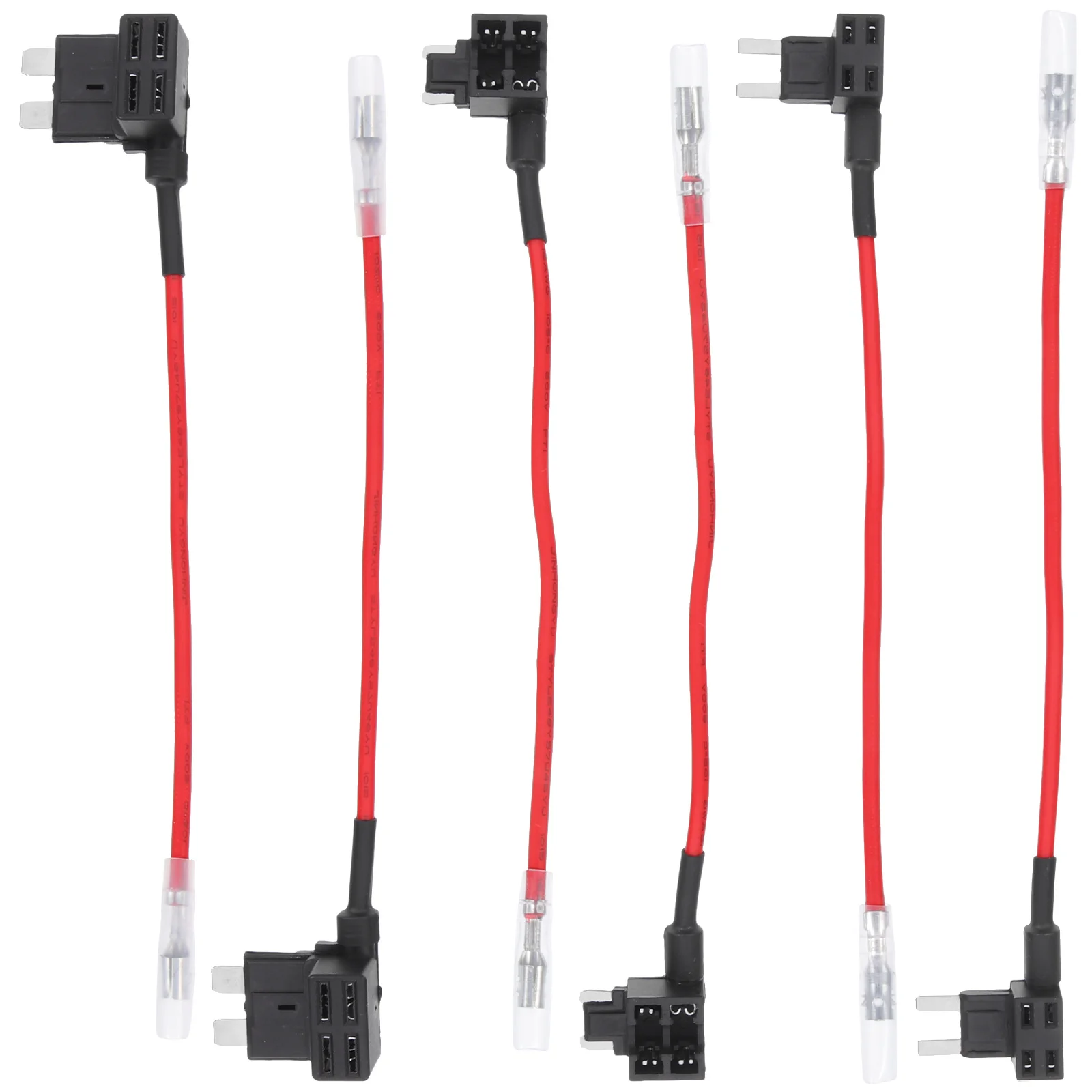 

6pcs Inline Fuse Holders Small Medium Mini Blue Transparent Car Electronics Protector Heavy Duty Wire Taps Socket Kit Automotive