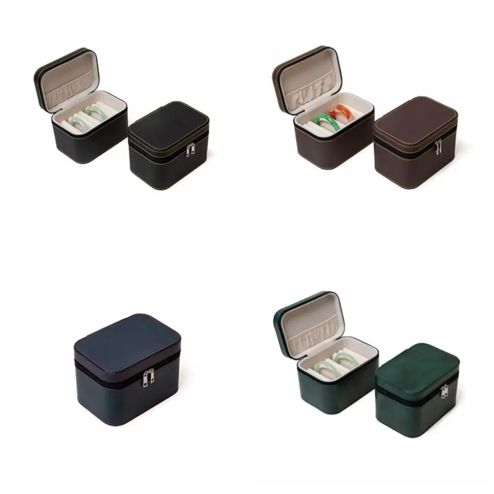 

PU Leather Bracelet Display Box Rings Necklace Velvet Inner Jewelry Storage Boxes Organizer Holder Bracelet Carrying Case