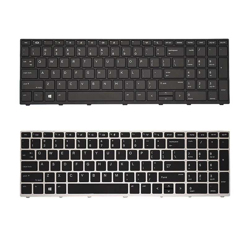 f  For HP PROBOOK 450 G5 455 G5 470 G5 Laptop English Keyboard Black/ Silver