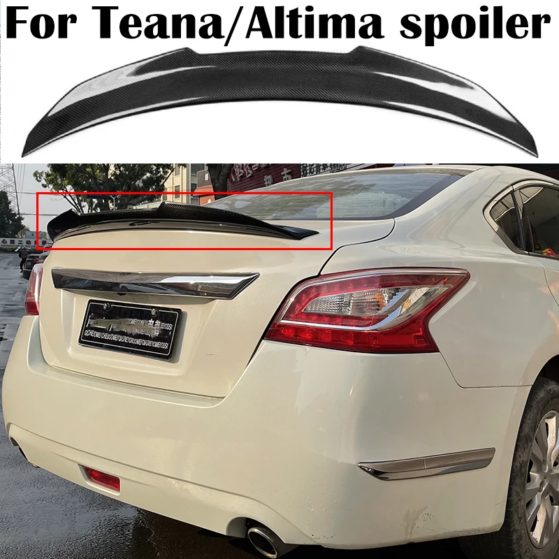 

For Nissan Teana Altima Spoiler 2013 2014 2015 High Quality Real Carbon fibre/FRP Car Rear trunk cover wings spoiler Airfoil