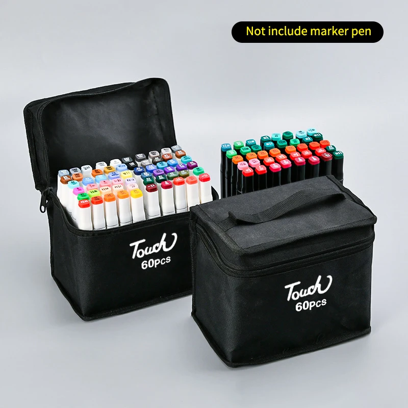 Bolsa de almacenamiento Universal para rotuladores con Base de ranuras, soporte para rotuladores multifuncional de gran capacidad, estuche organizador de mesa