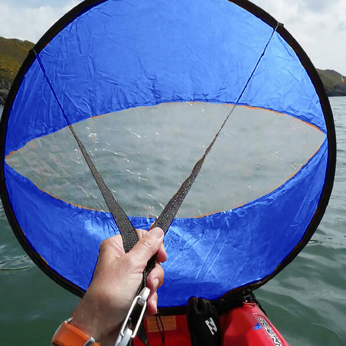 

42 inches Wind Sail Kayak Canoe Paddle Accessories Board Kayak Downwind Popup Kayak Sail Accessory Easy Setup & Quickly (Blue)