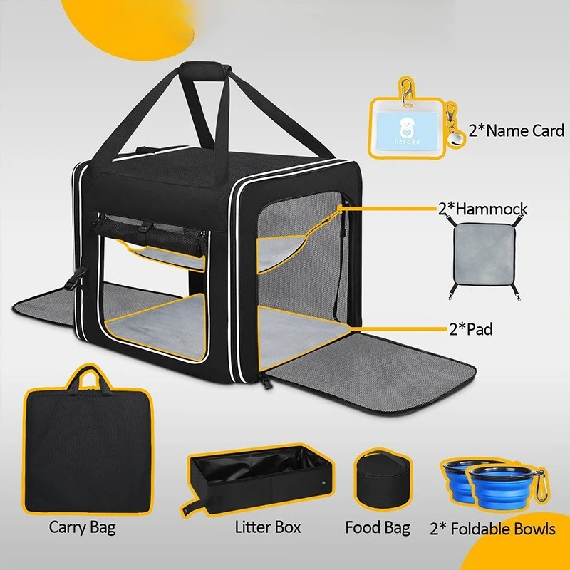 Portable 2 in 1 Large Capacity Disassembly Folding Cat Bag Car Travel Bag Outdoor Travel Pet Bag