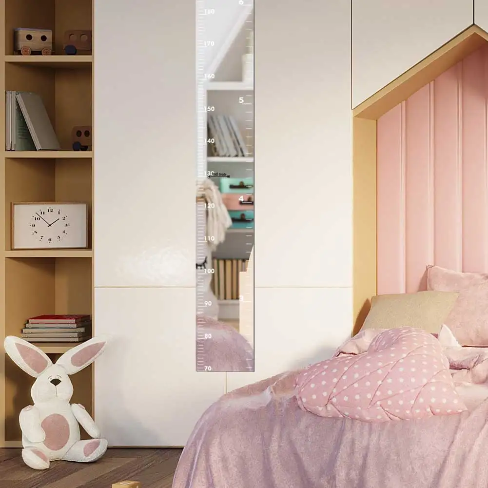 Specchio grafico di crescita per bambini Grafico da parete decorativo multifunzionale per altezza per ragazzi e ragazze