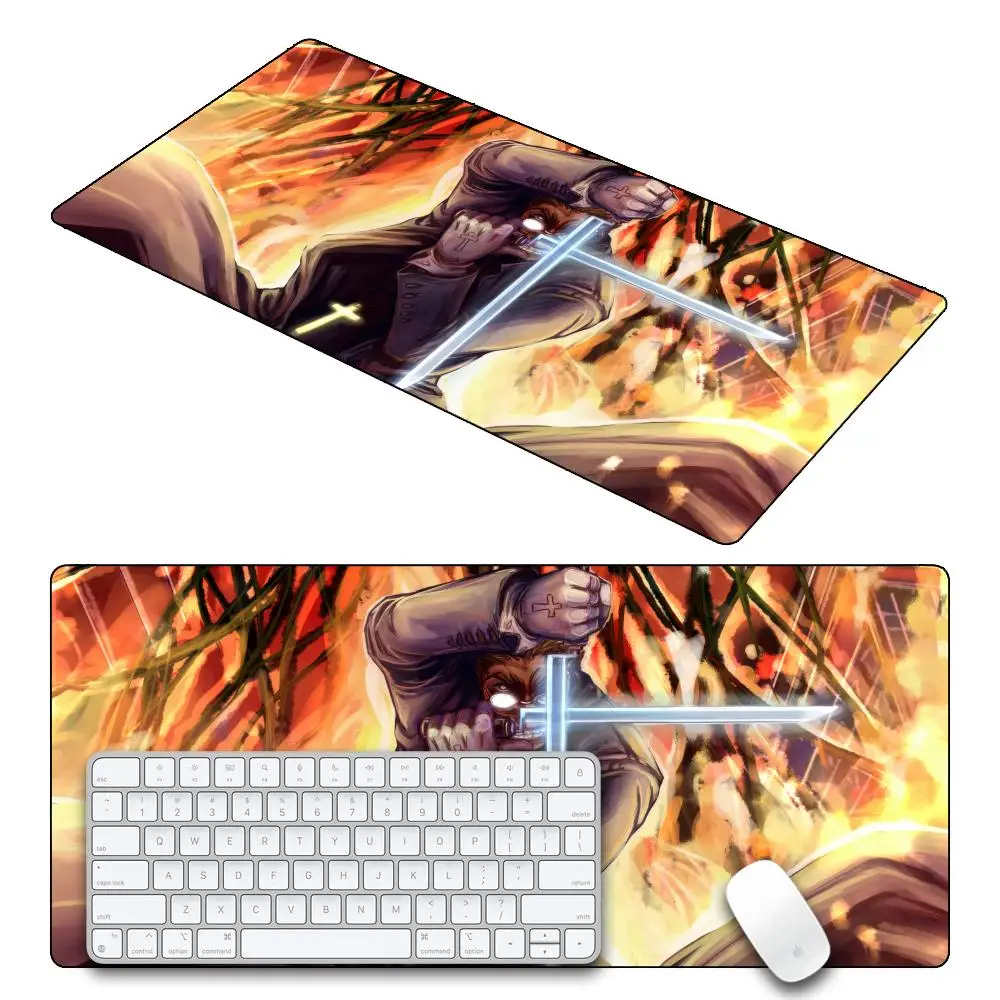 Anime Hellsing Alucard mouse pad XXL Gaming Accessories Office Gamer Keyboard Desk Mat Non-Slip Laptop Notebook rubber mousepad