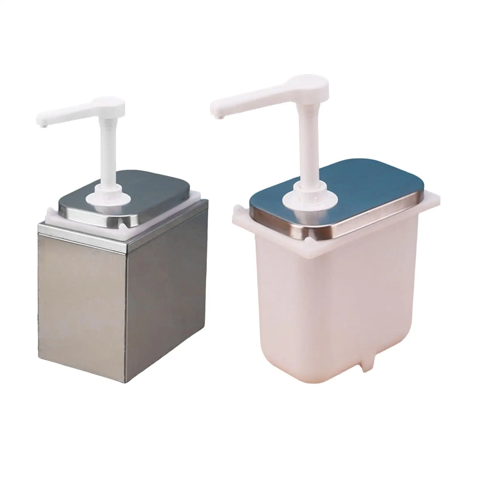 Condiment Pump Dispenser 2.5L Press Sauces Syrups Salad Seasoning Sauce Pump Station for Home Restaurant Commercial Buffet