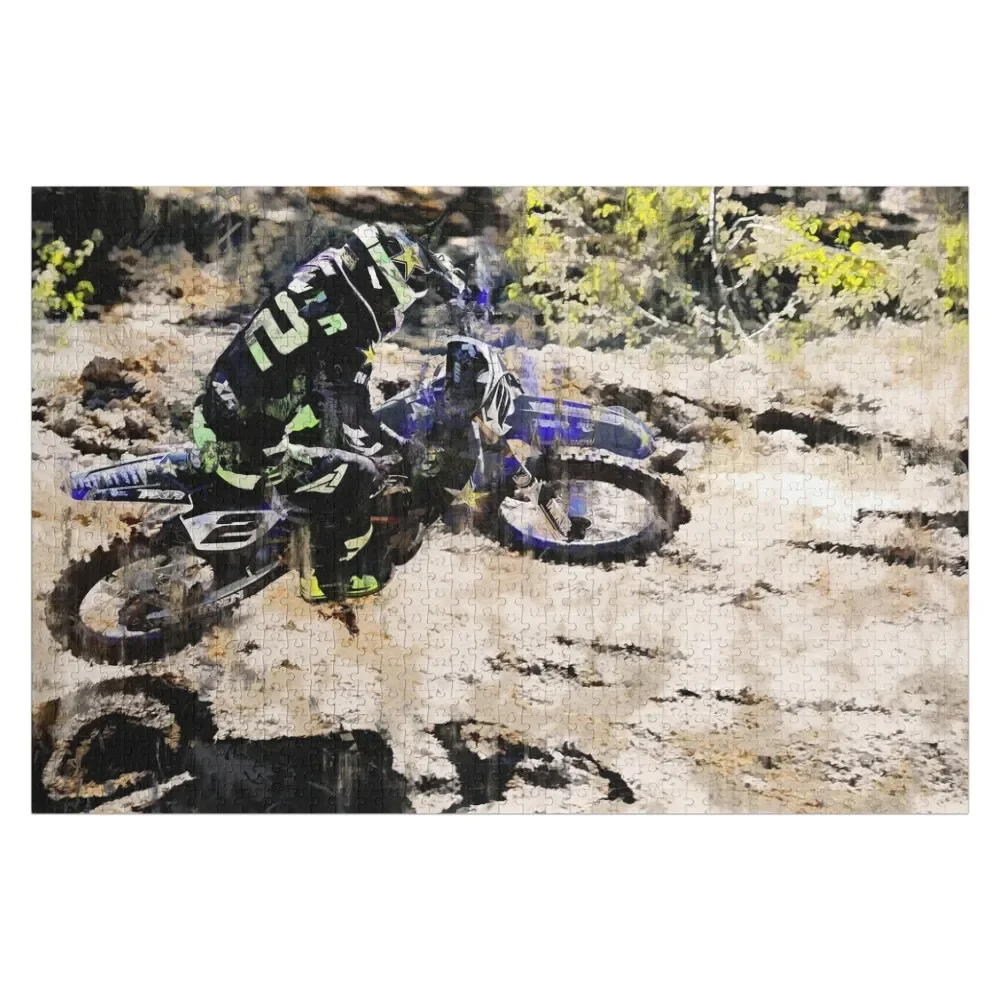 

Wild Ride - Motocross Rider Jigsaw Puzzle Personalized Gift Wooden Jigsaws For Adults Puzzle