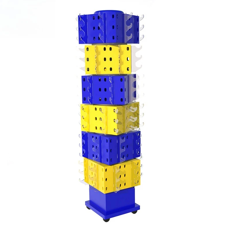Custom rotating corrugated cardboard display rack, suitable for sunglasses, model YM68, capacity 120 pairs