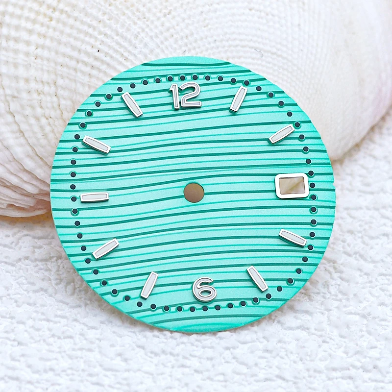 Nautilus Watch Dial NH35 Dail Green Luminous 31mm Dial FitsNH35 NH36 4R35 4R36 7S26 Japan Automatic Movement Nautilus Watch Case