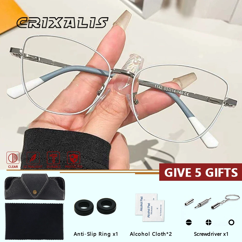 

CRIXALIS Cat Eye Women’s Reading Prescription Glasses Optical Lenses For Working Computer Ladies Eyeglasses Sunglasses UV400
