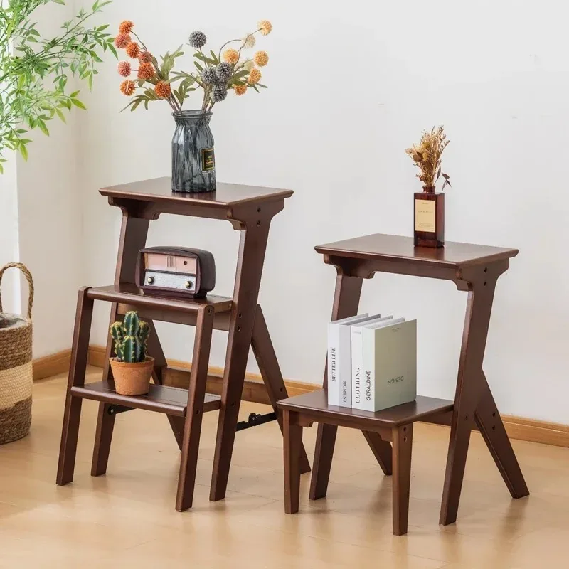 Home Multifunctional Foldable Ladder Creative Porch Change Shoe Stool Kitchen Furniture Living Room 2 Step Ladder Storage Rack