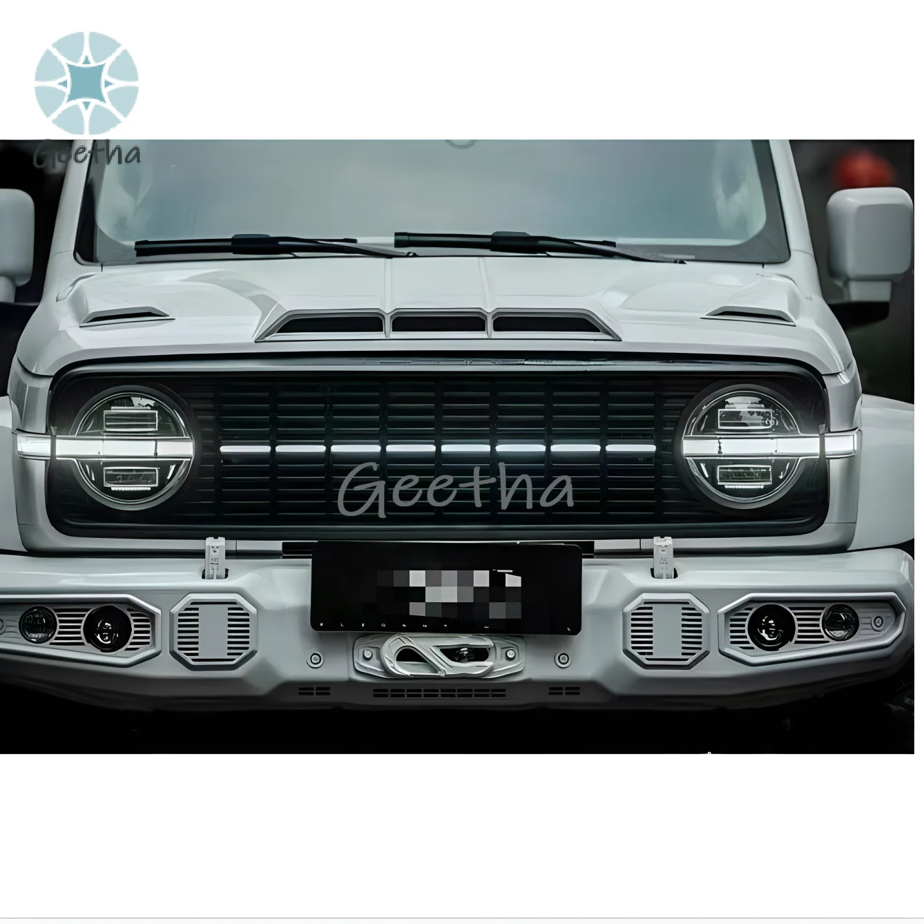 

Factory Outlet LED Front Grille for Tank 300 Easy Replacement Installation Dark Front Face with Light ABS and Steel Material