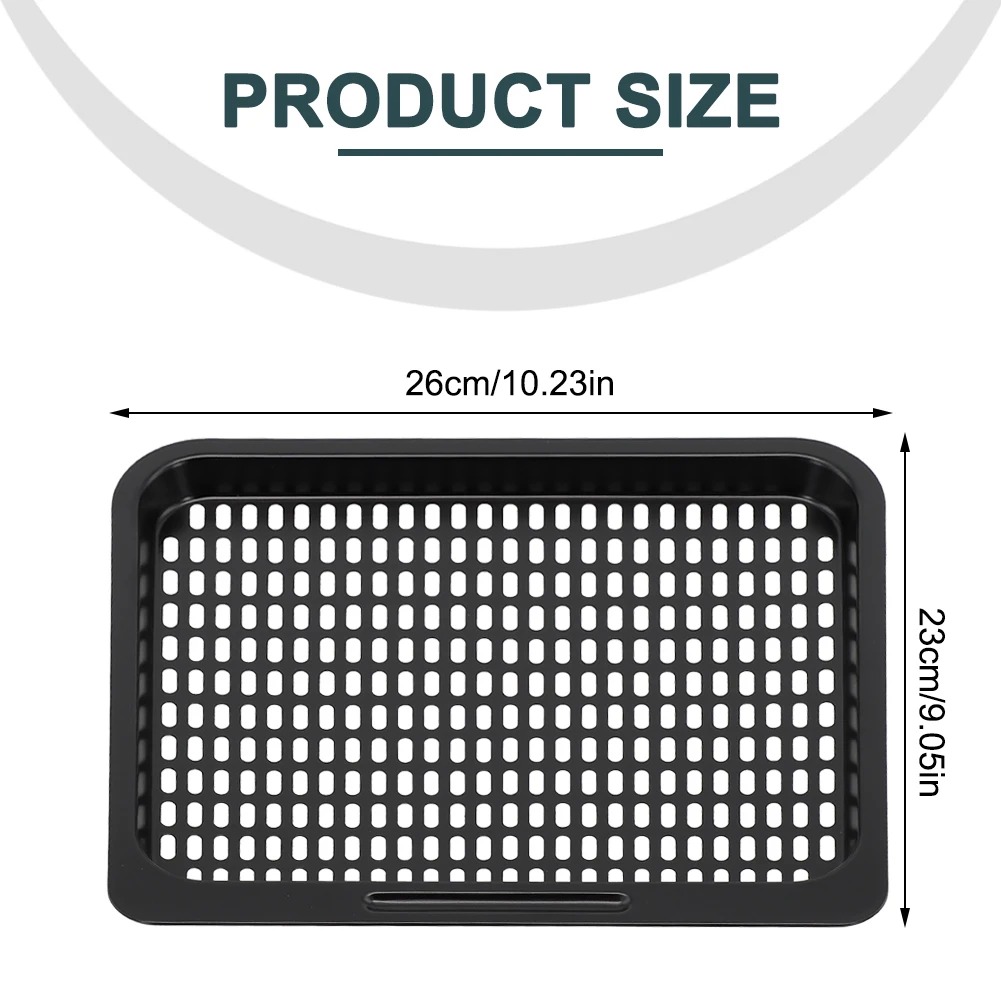 1Pc Cooking Tray Home Supplies Durable Detachable Mesh Rack Carbon Steel Air Fryer Tray Easy To Clean Grid Design Kitchen Tools