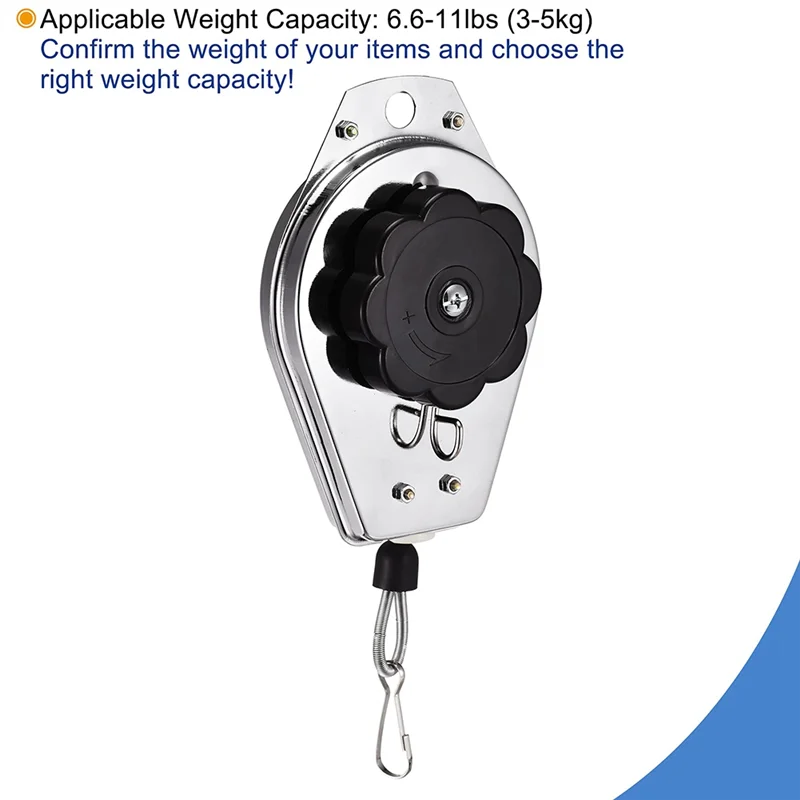 Spring Retractable Balancer Tool Holder Hanging Equipment 6.6-11Lbs(3-5Kg) Red For Assembly-Line With Fitting Accessory