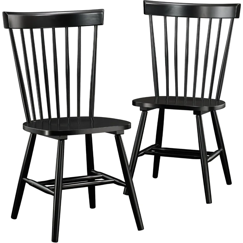 

New Grange Spindle Back Chairs, Black finish, L: 20.47 x W: 21.26 x H: 36.22,