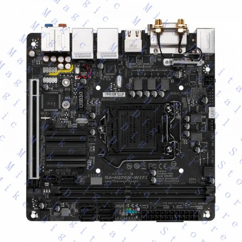 

H FOR Gigabyte GA-H270N-WIFI Motherboard Intel H270 LGA 1151 DDR4 M.2 Mini-ITX DVI-D