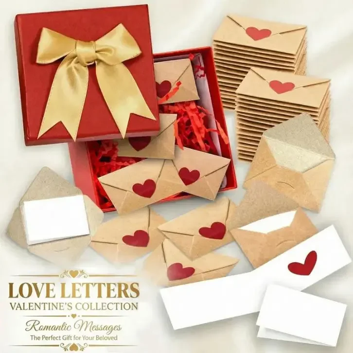 

30 pcs DIY Love Notes Box - Mini Blank Cards & Envelopes for Him/Her - Romantic Valentine's Day & Anniversary Gift for Boyfriend/Girlfriend - Heartfelt Handmade Gift for Love Notes & Special Occasions、graduation gifts、Father's Day gift