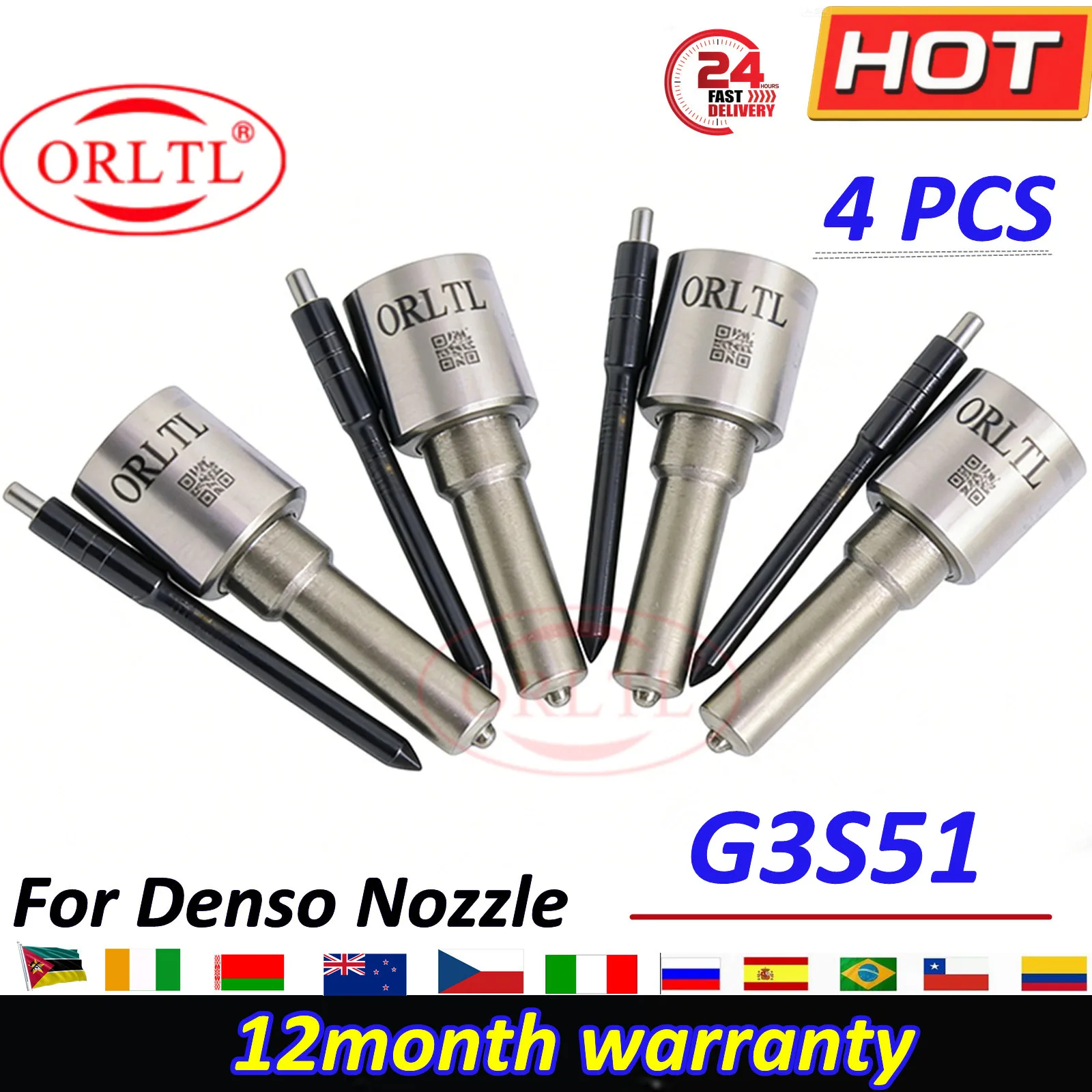 

4 шт. форсунки G3S51 293400-0510 295050-1050, распылитель Common Rail, автозапчасти 16600-5X30A 166005X30A