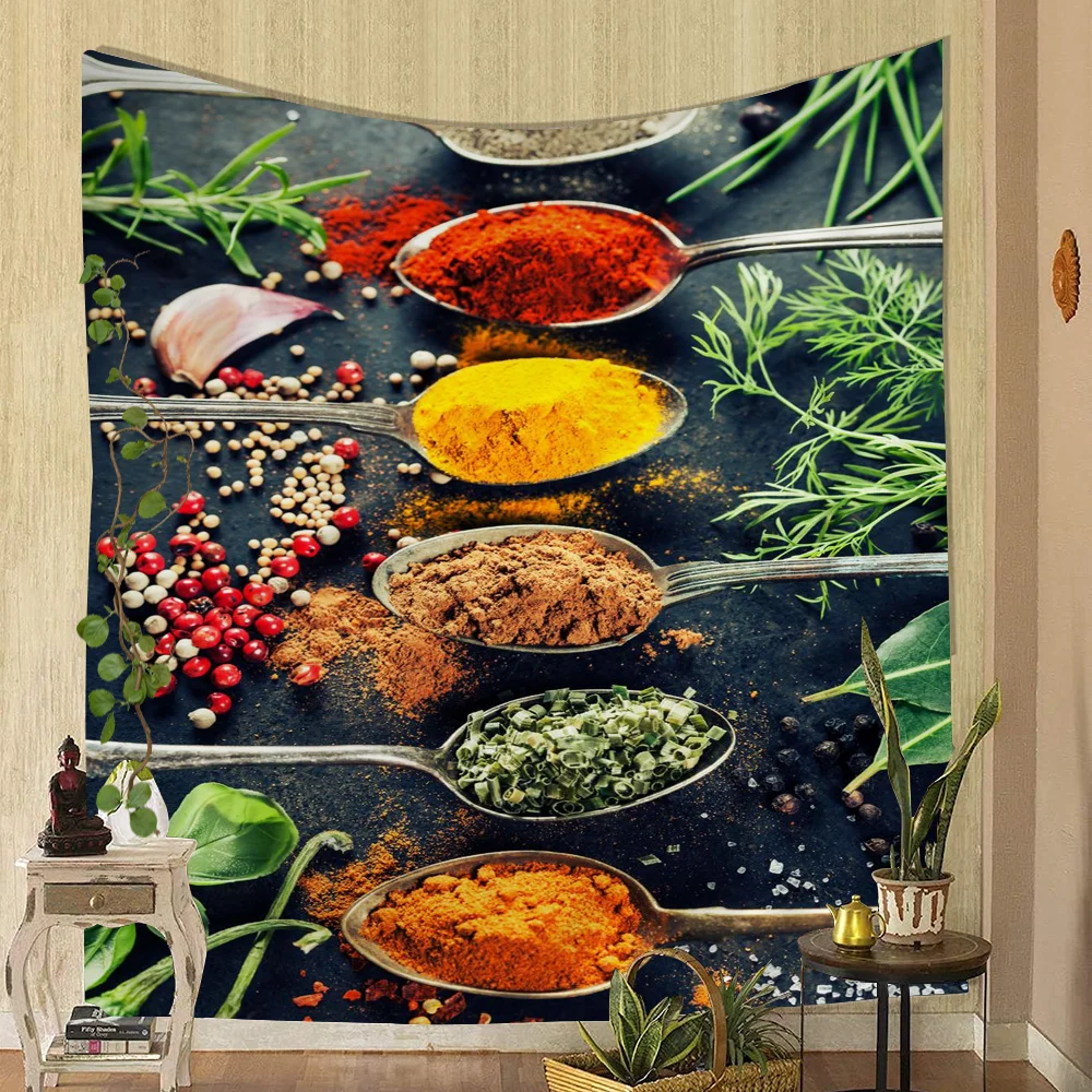 

Spice Herb Cooker DIY Wall Tapestry Hanging Tarot Hippie Wall Rugs Dorm Home Decor