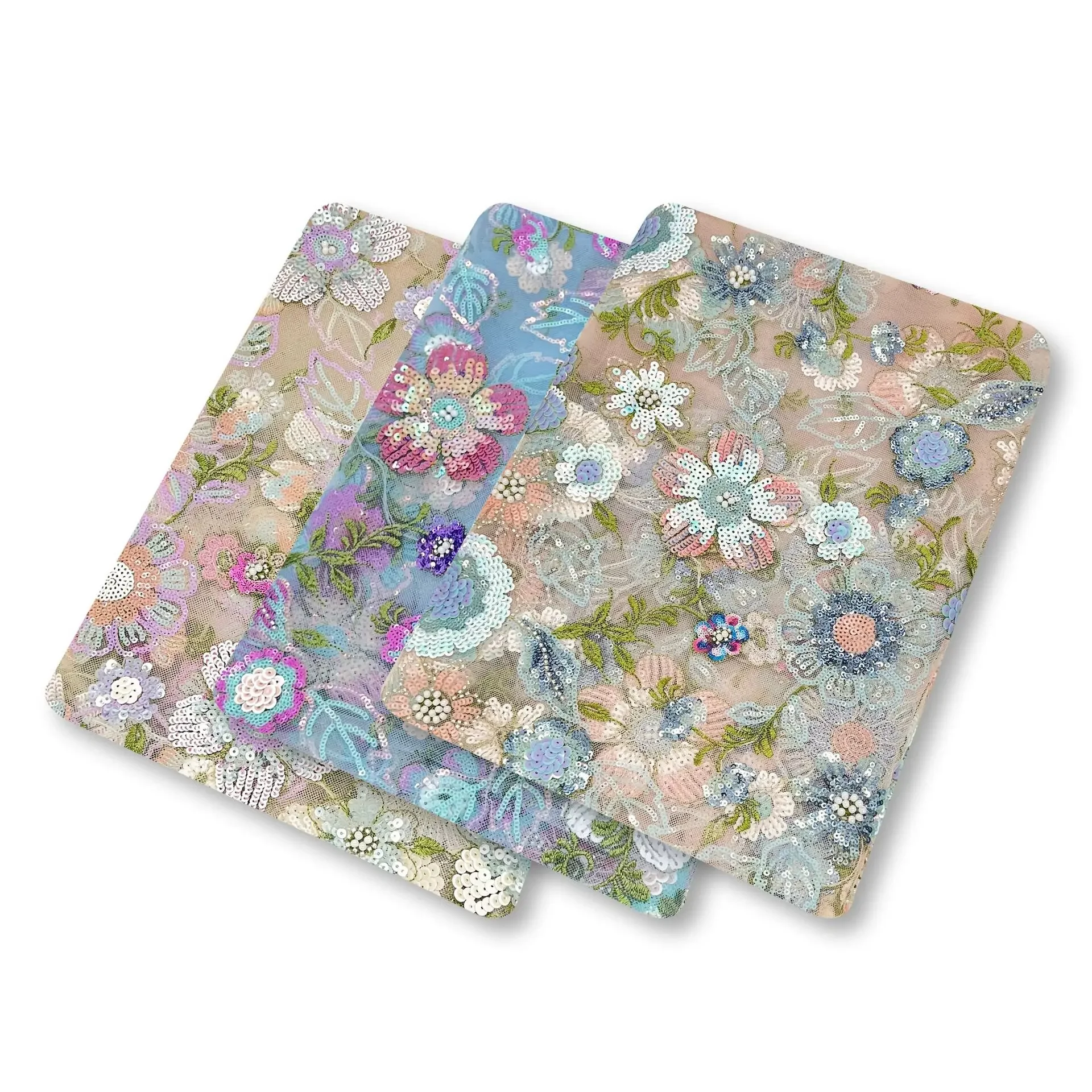 قماش دانتيل شبكي مطرز بالترتر المتلألئ متعدد الألوان لفساتين الزفاف الأوروبية والأمريكية، فساتين زفاف Cheongsams #6